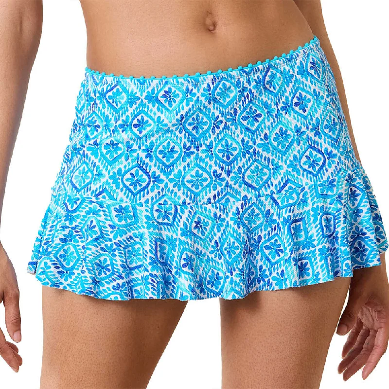 women's elastic waist skirtsTommy Bahama Island Cays Shell Skirted Bottom - True Turquoise*