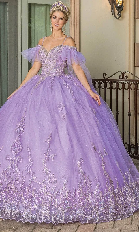 organza gown dressesDancing Queen 1713 - Flutter Sleeve Ballgown