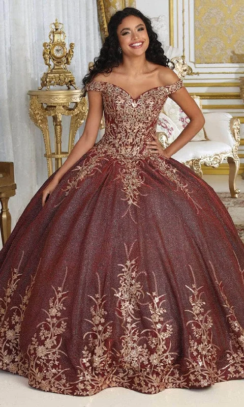 ready-to-wear gown dressesMay Queen LK220 - Applique Off Shoulder Ballgown