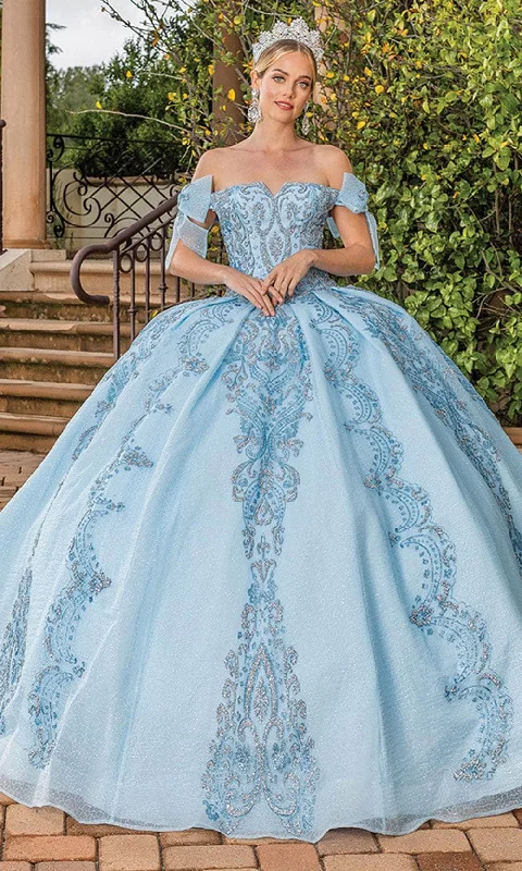 custom gown dressesDancing Queen 1827 - Bow Sleeve Sweetheart Ballgown