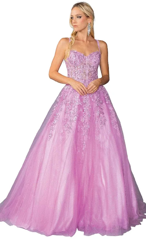 gown dresses for summerDancing Queen 4458 - Sleeveless Embroidered Ballgown