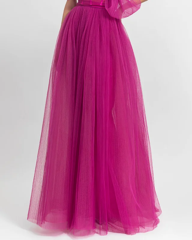 women's woven skirtsPleated Tulle Skirt