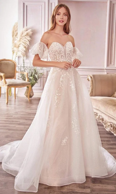 flowy gown dressesAndrea and Leo A1014 - A-Line Puff Sleeve Bridal Gown