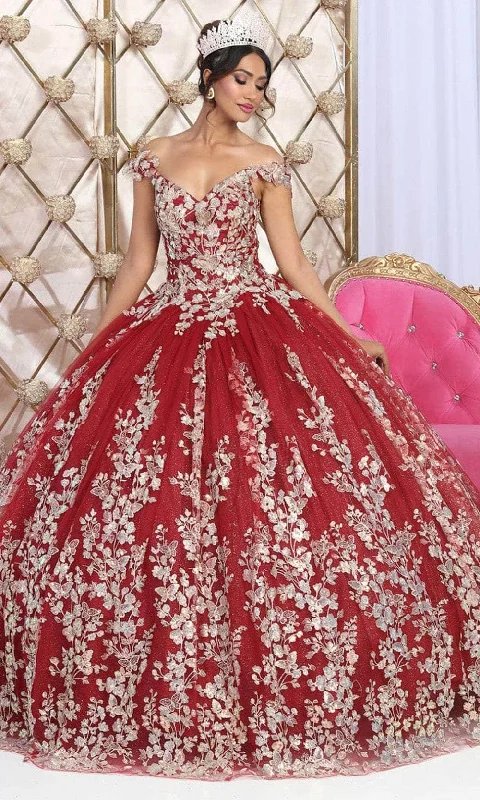 formal gown dressesMay Queen LK228 - Off Shoulder Applique Ballgown