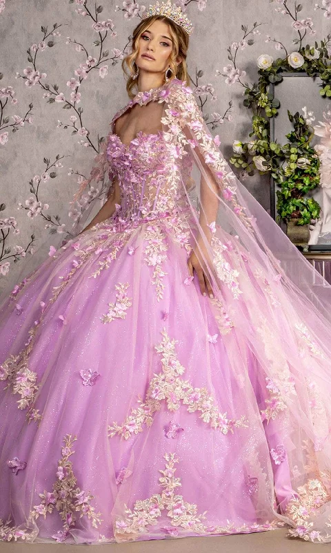 maxi gown dressesGLS by Gloria GL3467 - Sweetheart Floral Ballgown