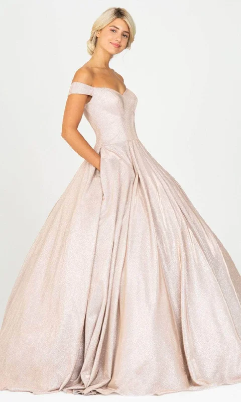 gown dress accessoriesEureka Fashion 9677 - Glitter Sweetheart Neck Ballgown