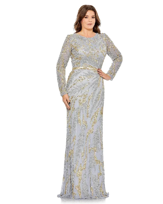 floral gown dressesMac Duggal 5358 - Embellished High Neck Gown