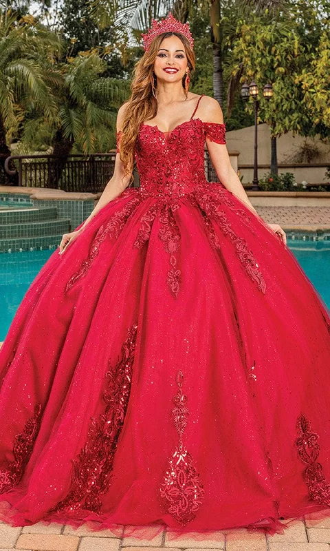 sparkly gown dressesDancing Queen 1811 - Sweetheart Sequin Lace Ballgown