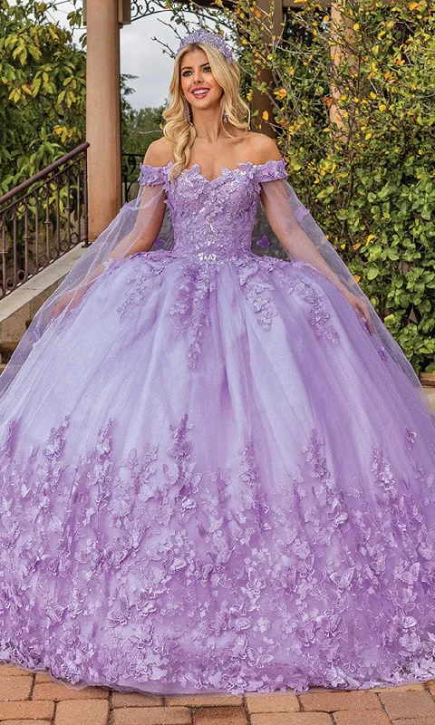 after-party gown dressesDancing Queen 1860 - Floral V Cutout Ballgown