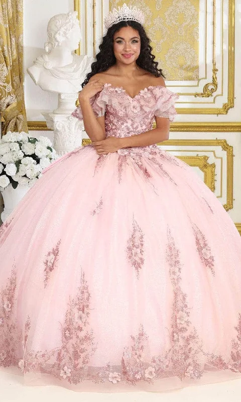 cocktail gown dressesMay Queen LK233 - Ruffled Off Shoulder Ballgown