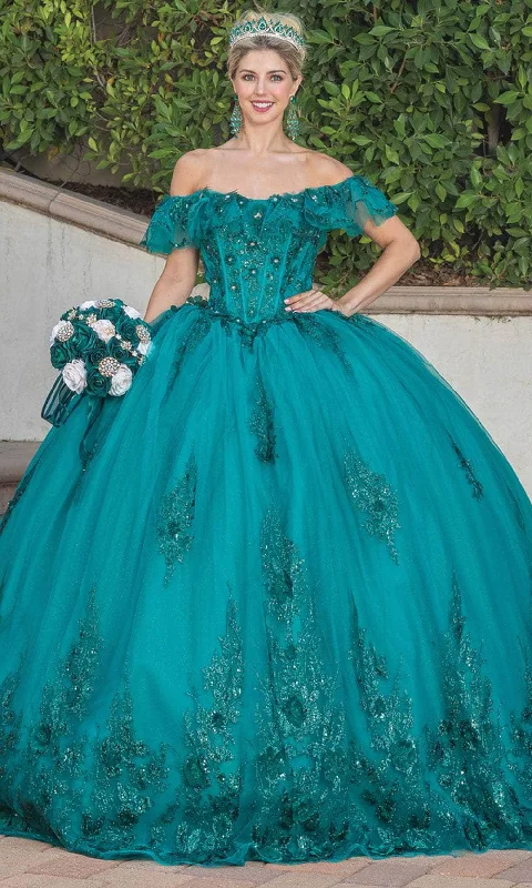 off-the-shoulder gown dressesDancing Queen 1794 - Off Shoulder Corset Ballgown