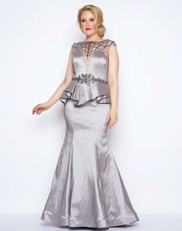 bespoke gown dressesMac Duggal 77003F - Bead Illusion Glossy Gown