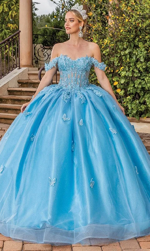 gown dress trendsDancing Queen 1826 - Off Shoulder Corset Ballgown