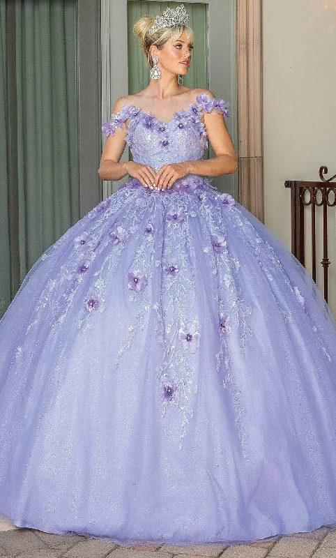 silver gown dressesDancing Queen 1703 - Floral Gown