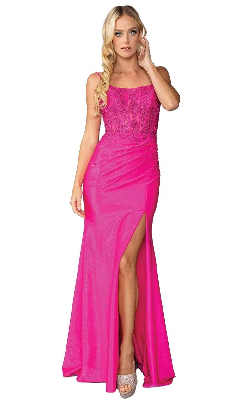 gown dresses for black-tie eventsDancing Queen 4434 - Sleeveless Embroidered Gown