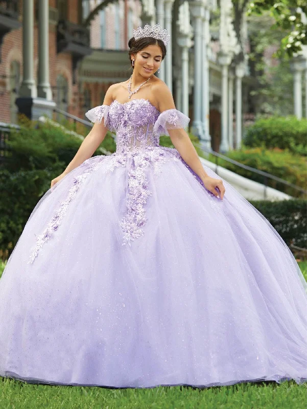 floor-length gown dressesFiesta Gowns - 56465 Floral Applique Quinceanera Dresses