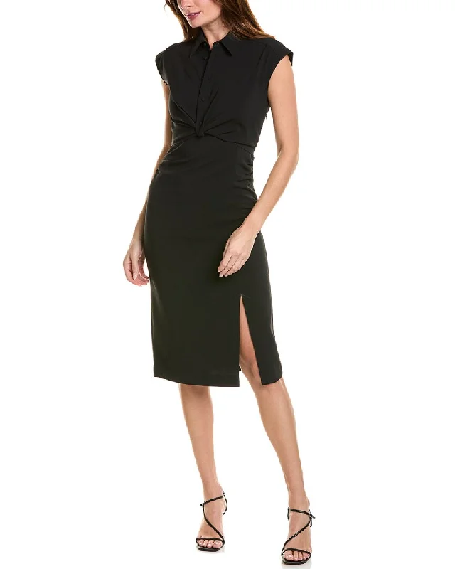 casual everyday midi dressesElie Tahari Twisted Bodice Midi dress