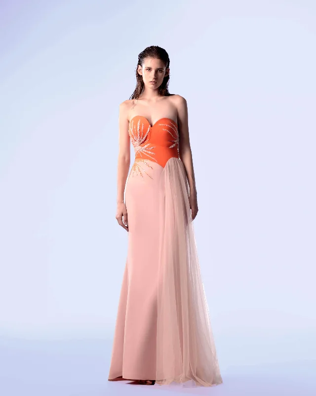 silk party dressesMNM Couture G1717 - Beaded Sweetheart Evening Gown