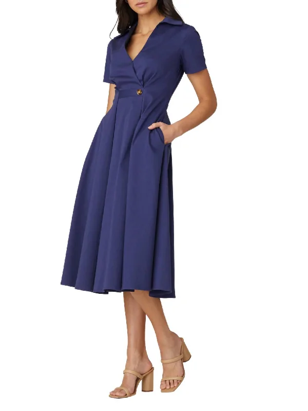 waist-cinching midi dressesAshland Midi Dress In Navy