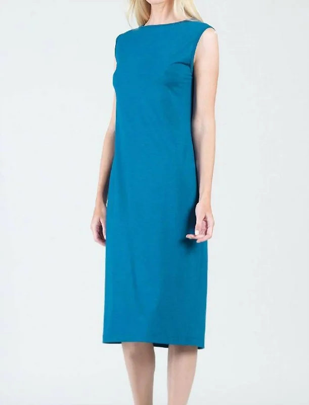 high-slit midi dressesReversible Cut Out Midi Dress In Teal