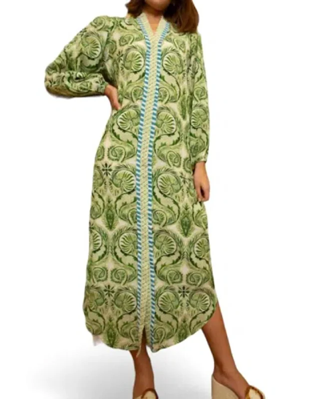 midi dresses for special occasionsRiley Caftan Midi Dress In Seaside