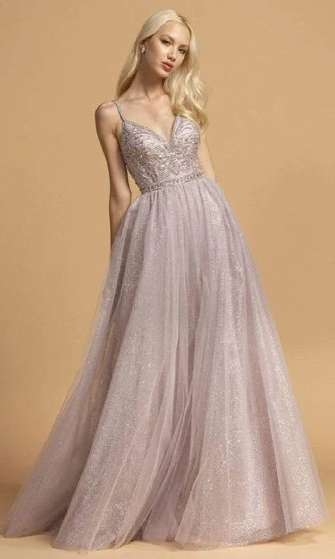 A-line party dressesTrevi Collection - L2167 Glitter A-Line Evening Dress