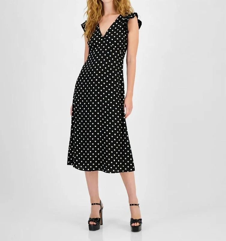 midi pencil dressesRea Midi Dress In Black Cream