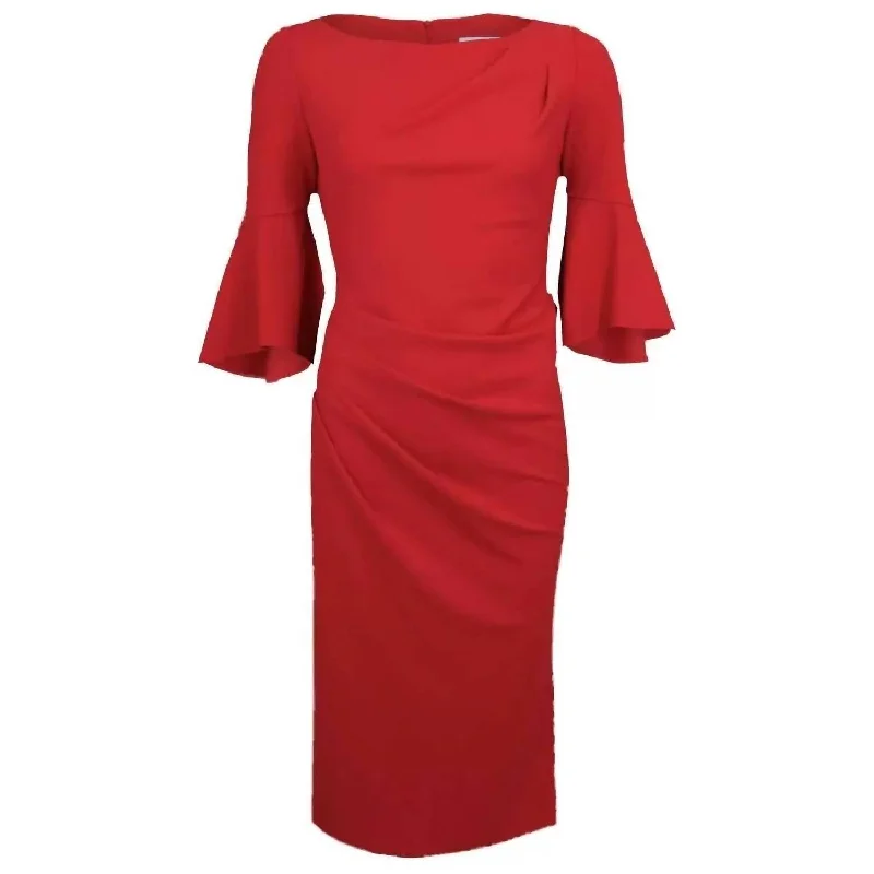 midi bodycon dressesMidi Dress In Lipstick Red