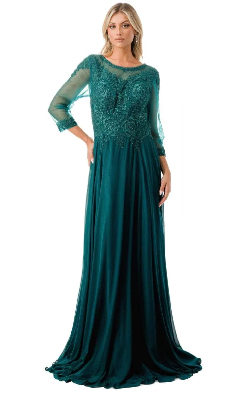 asymmetrical party dressesTrevi Collection M2723J - Beaded Lace Illusion Evening Gown