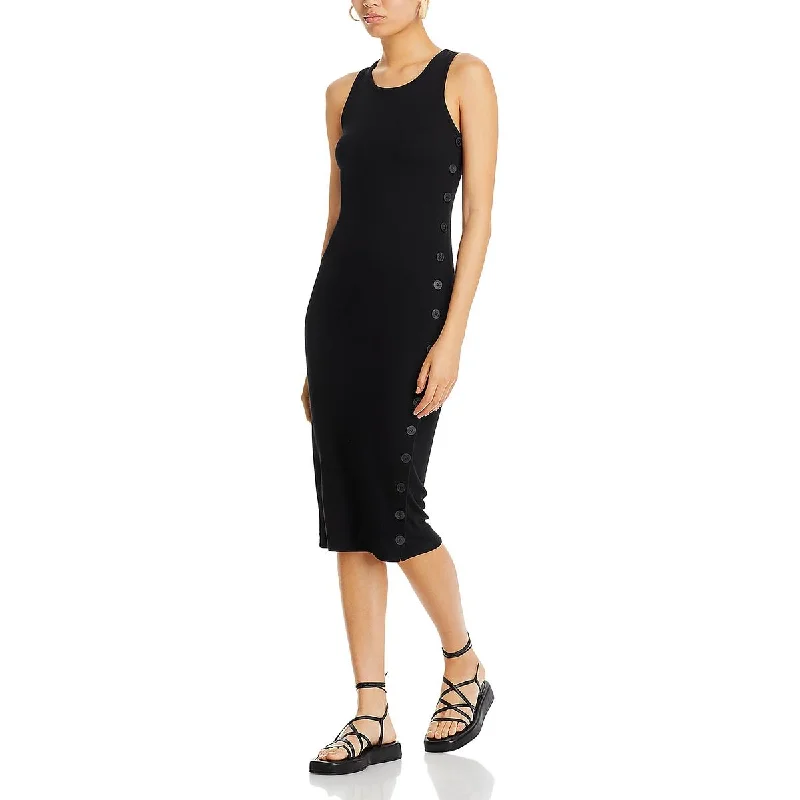 work-appropriate midi dressesWomens Racerback Side Button Midi Dress