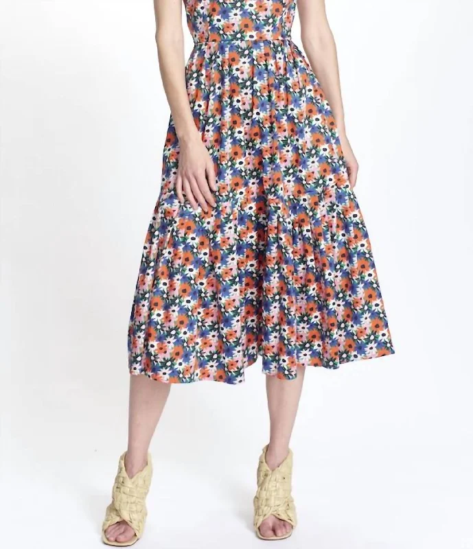 short sleeve midi dressesChrisley Midi Dress In Multi