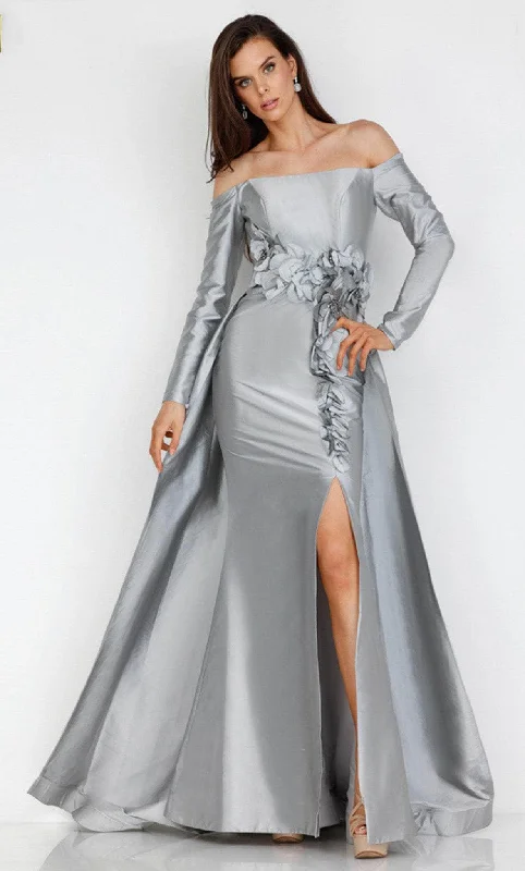 bridesmaid party dressesTerani Couture 231E0280 - Off-Shoulder Long Sleeve Evening Gown