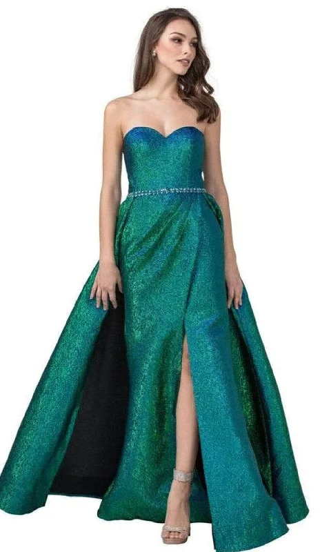 stylish party dressesTrevi Collection - L2427 A-Line Overskirt Sweetheart Evening Dress