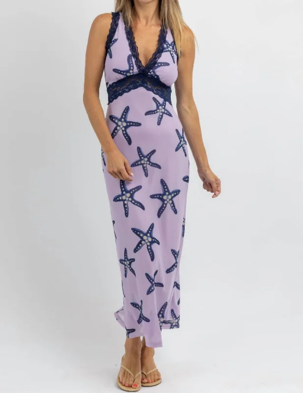 midi fit-and-flare dressesUnder The Sea Slip Midi Dress In Purple