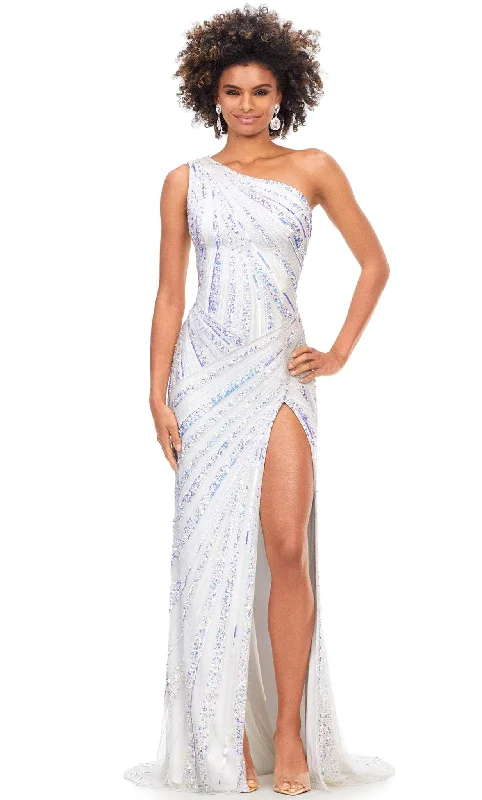 stretchy party dressesAshley Lauren 11244 - Cutout Back Sequin Evening Gown