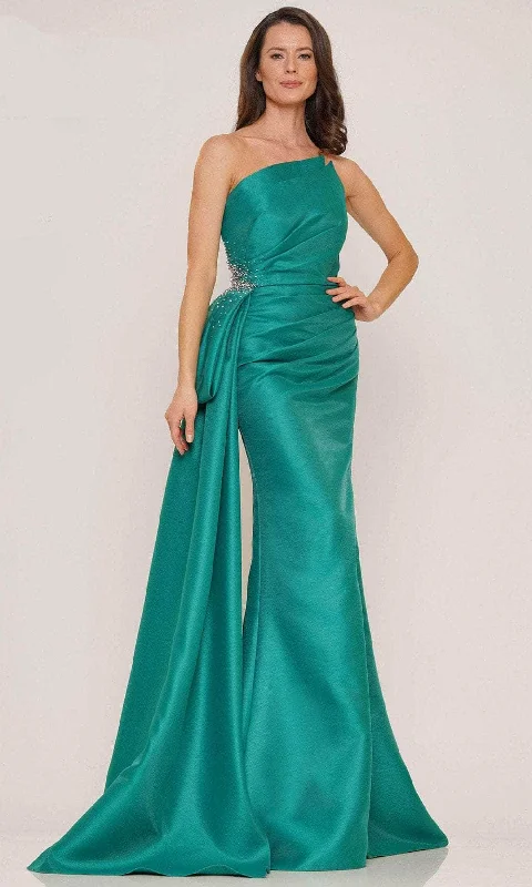 leather party dressesRina Di Montella RD2750 - Strapless Draped Evening Dress