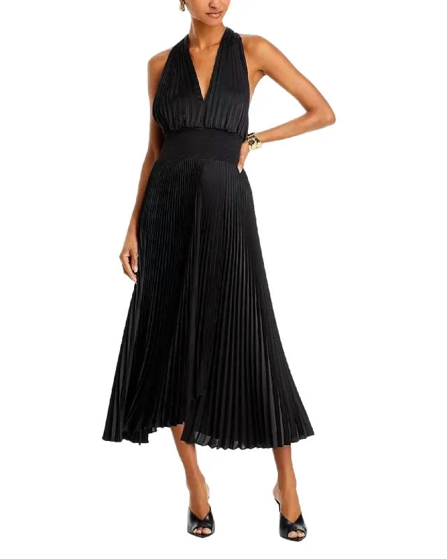 chic midi dressesRose Midi Dress In Black