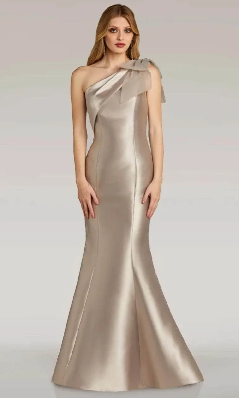 elegant party dressesGia Franco 12316 - Asymmetrical Neck Evening Dress