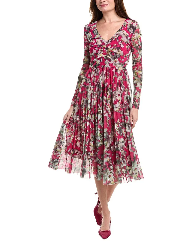 midi dresses in floral printsHugo Boss Erlissi Midi Dress