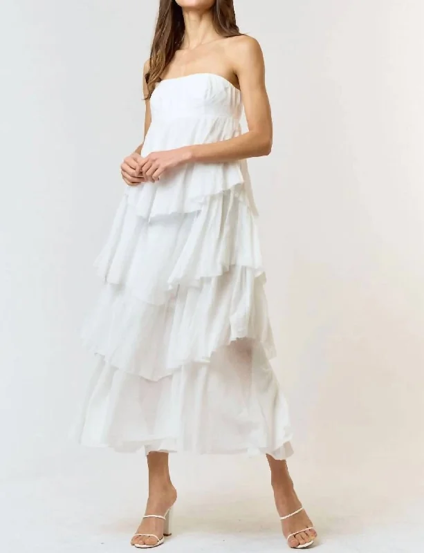 two-piece midi dressesBarcelona Midi Dress In Ivory