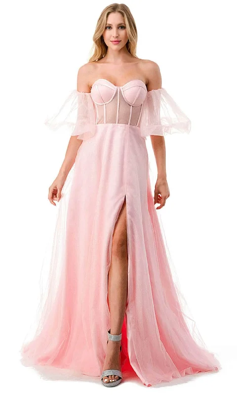 off-the-shoulder party dressesTrevi Collection L2793B - Sweetheart Illusion Corset Evening Gown