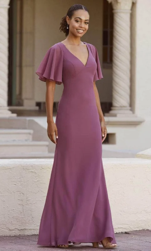 body-skimming party dressesChristina Wu Celebration 22146 - V-Neck Sheath Evening Dress