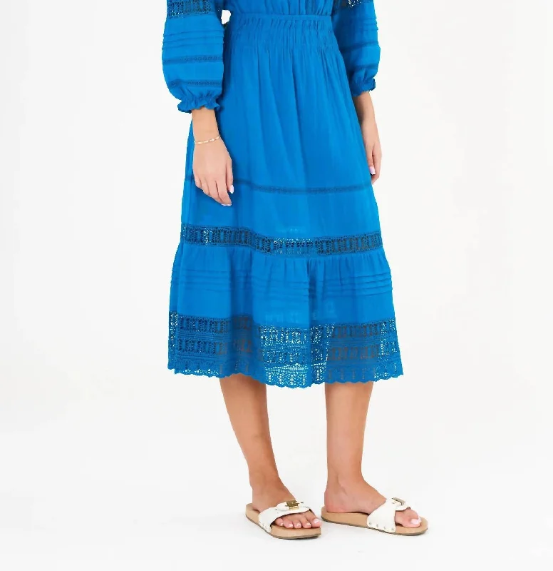 chic midi dressesLoretta Midi Dress In Blue