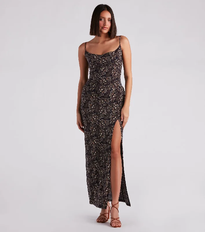 maxi dresses for travelFlowy Feels Paisley Maxi Dress