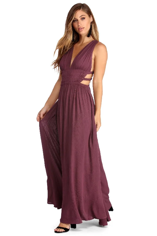 maxi dresses with high slitsStylish Stunner Maxi Dress