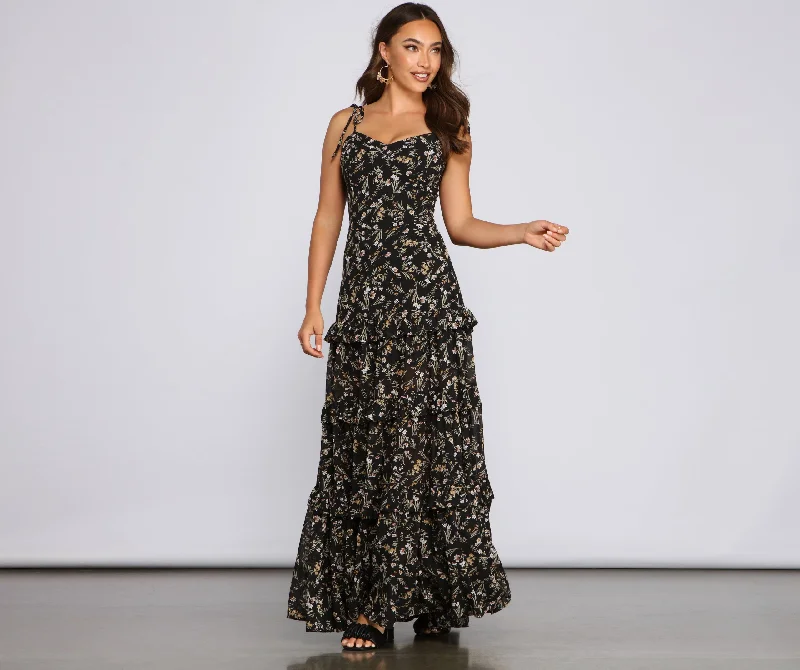 maxi dresses for summerFloral Desire Ruffled Maxi Dress