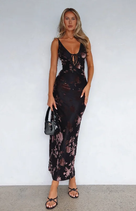 maxi dresses for pool partiesCrush On You Maxi Dress Midnight Floral