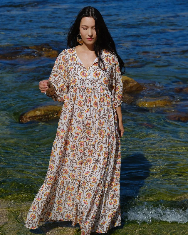 maxi dresses with pleatsNeera Maxi in Blossom