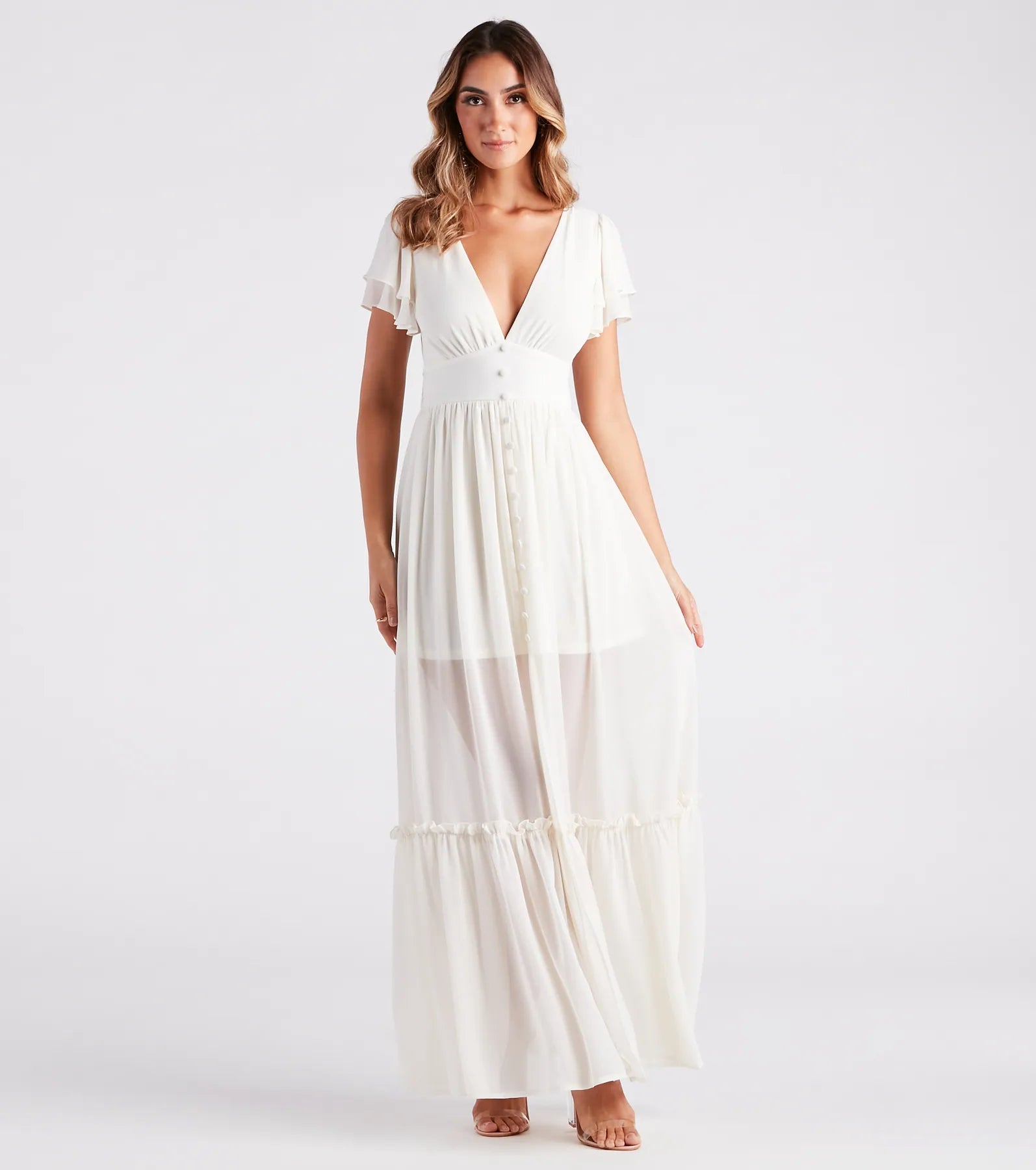 maxi dresses for mother of the brideSummer Daydream Ruffled Chiffon Maxi Dress