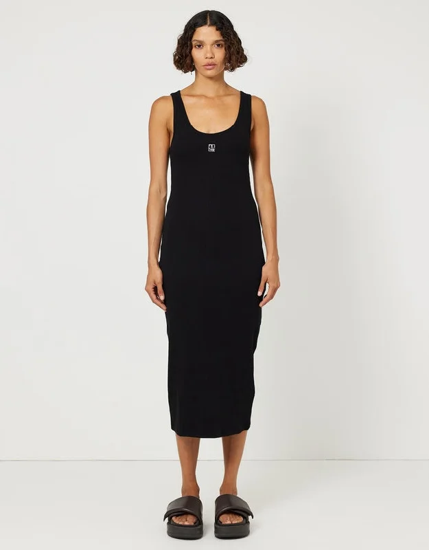 maxi dresses for yoga and meditationNora Rib Maxi Dress- Black